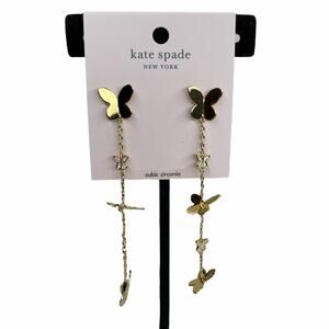 Kate spade in a flutter linear butterfly earrings